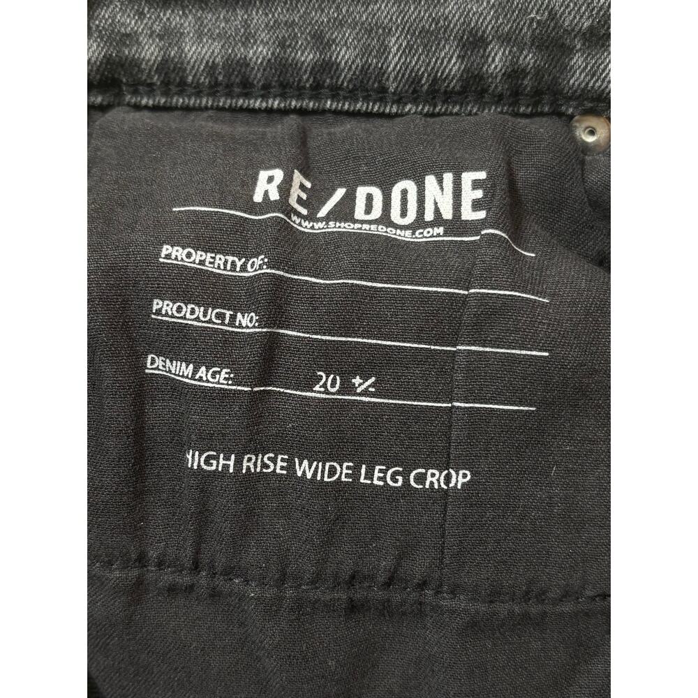 RE/DONE High Rise Cropped Leg Jeans Charcoal 27 - Picture 4 of 5